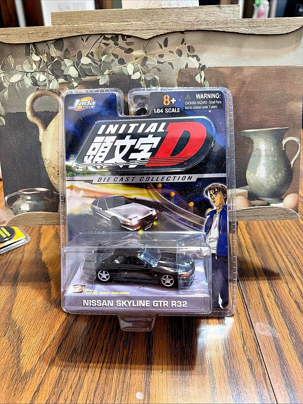Jada Toys Initial D Nissan Skyline GT-R R32 1:64 Die-Cast Car Black NWT